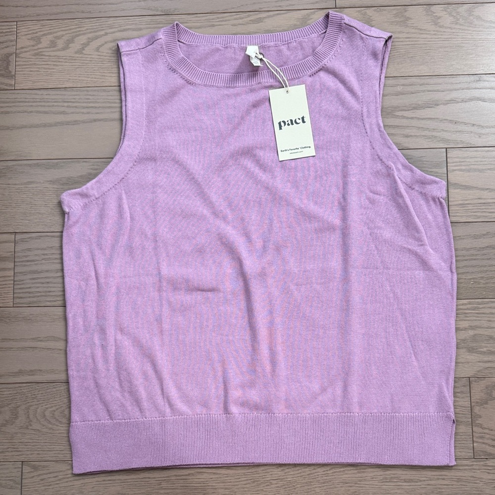 Pact Paisley Heather Classic Fine Knit Shell